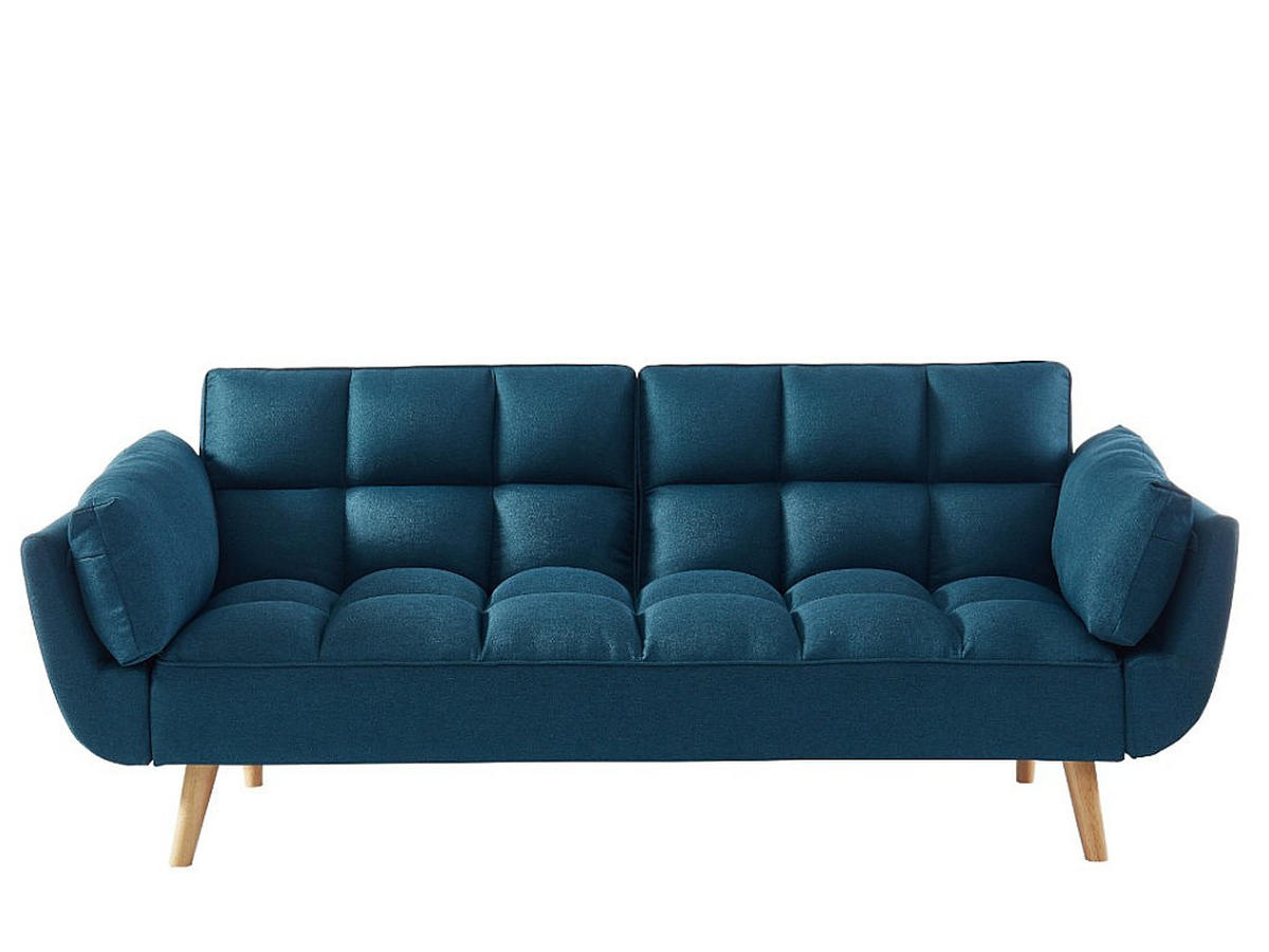 SCHLAFSOFA Klappsofa 3-Sitzer - Stoff - Blau - LOELINE - Blau, Textil (215/82/81cm) - Vente-Unique