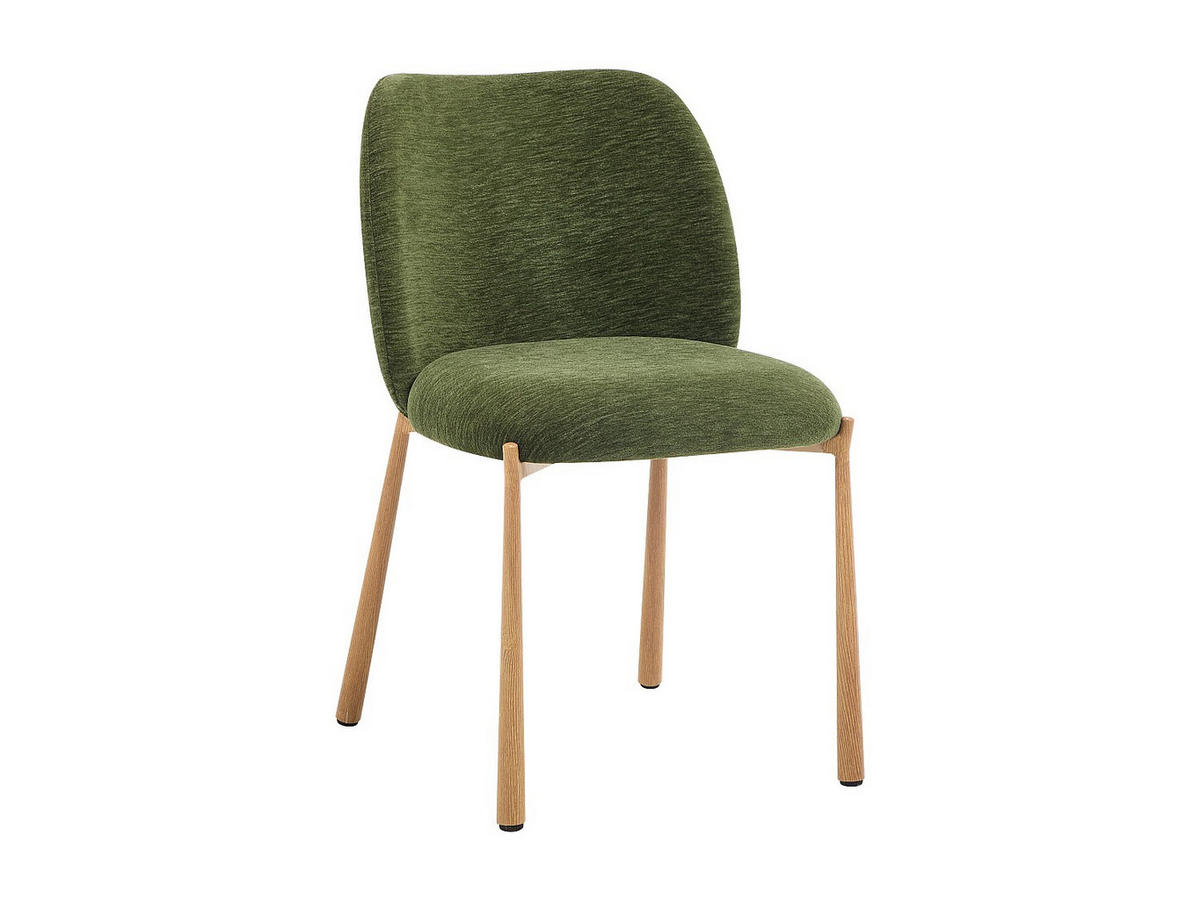 STUHL - 47 cm x 57.5 cm - stoff - grün Jizak - Grün, Textil/Metall (47/79/57.5cm) - Vente-Unique