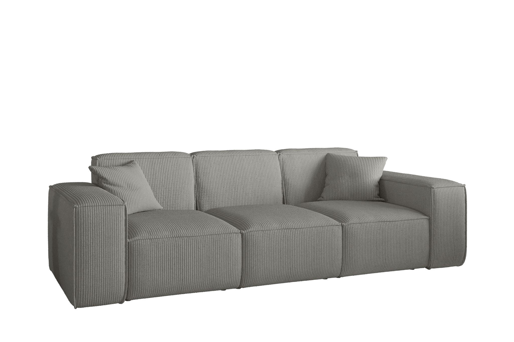Fun Möbel Sofa Grau 225x73x88 cm