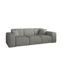 SOFA Celes Premium 3-sitzer Stoff Scala - Grau, Holzwerkstoff/Textil (225/73/88cm) - Fun Möbel