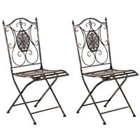STÜHLE Sidan - 2er Set bronze - Braun, Metall (42/91.5/49cm) - TPFGarden