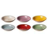 TIEFER TELLER Tiefe Teller Rimini ø 21 cm - 6 Stück - Multicolor, Keramik (2/5/21cm) - Studio Tavola