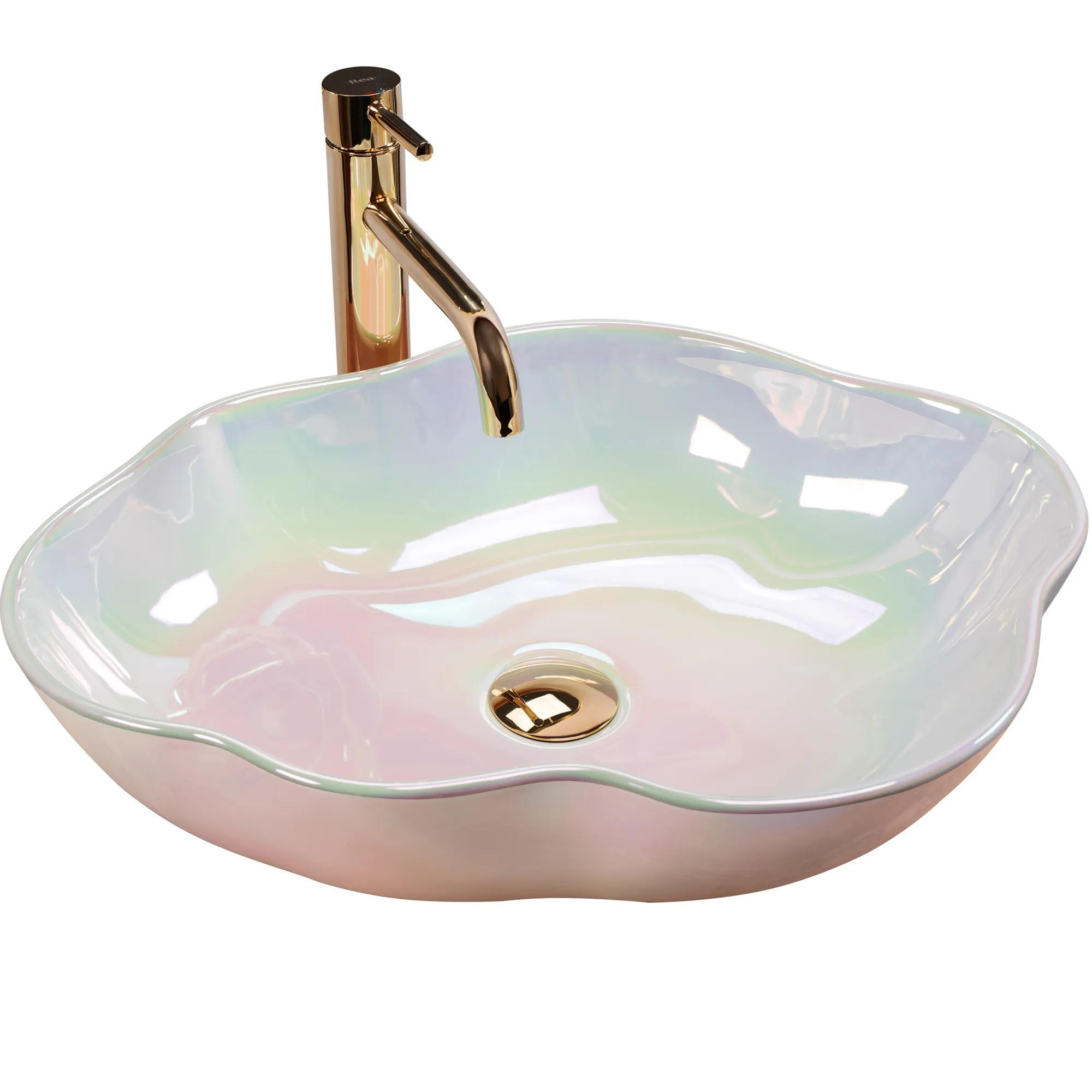 REA Aufsatzwaschbecken Pink 38x13.5x50.5 cm