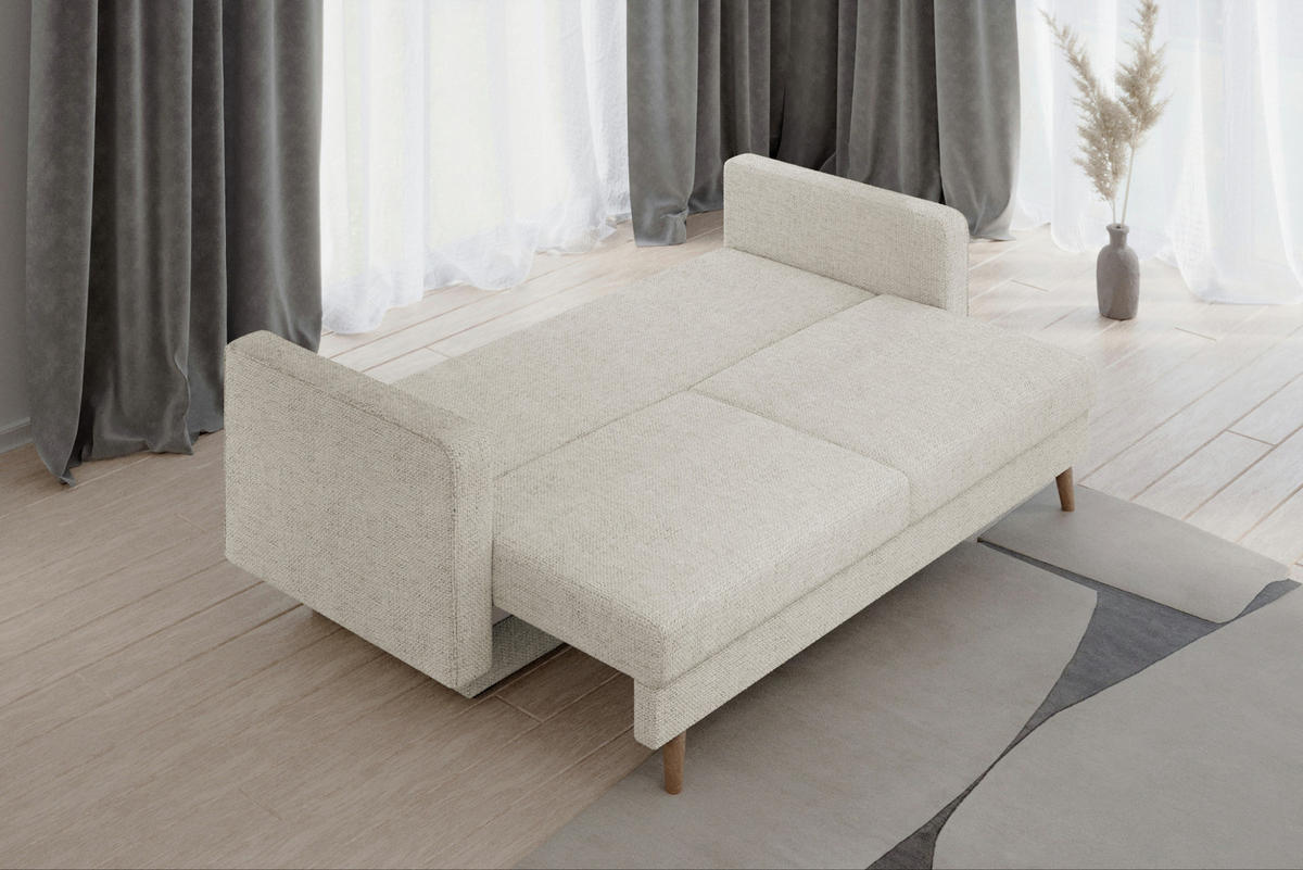 SCHLAFSOFA - Marbella - Creme (IMO 05) - Creme, Holz (230/90/97cm) - Möblo