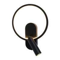 WANDLEUCHTE Lona, Schwarz, 25cm - Schwarz, Metall (18/25/18cm) - KOSILUM