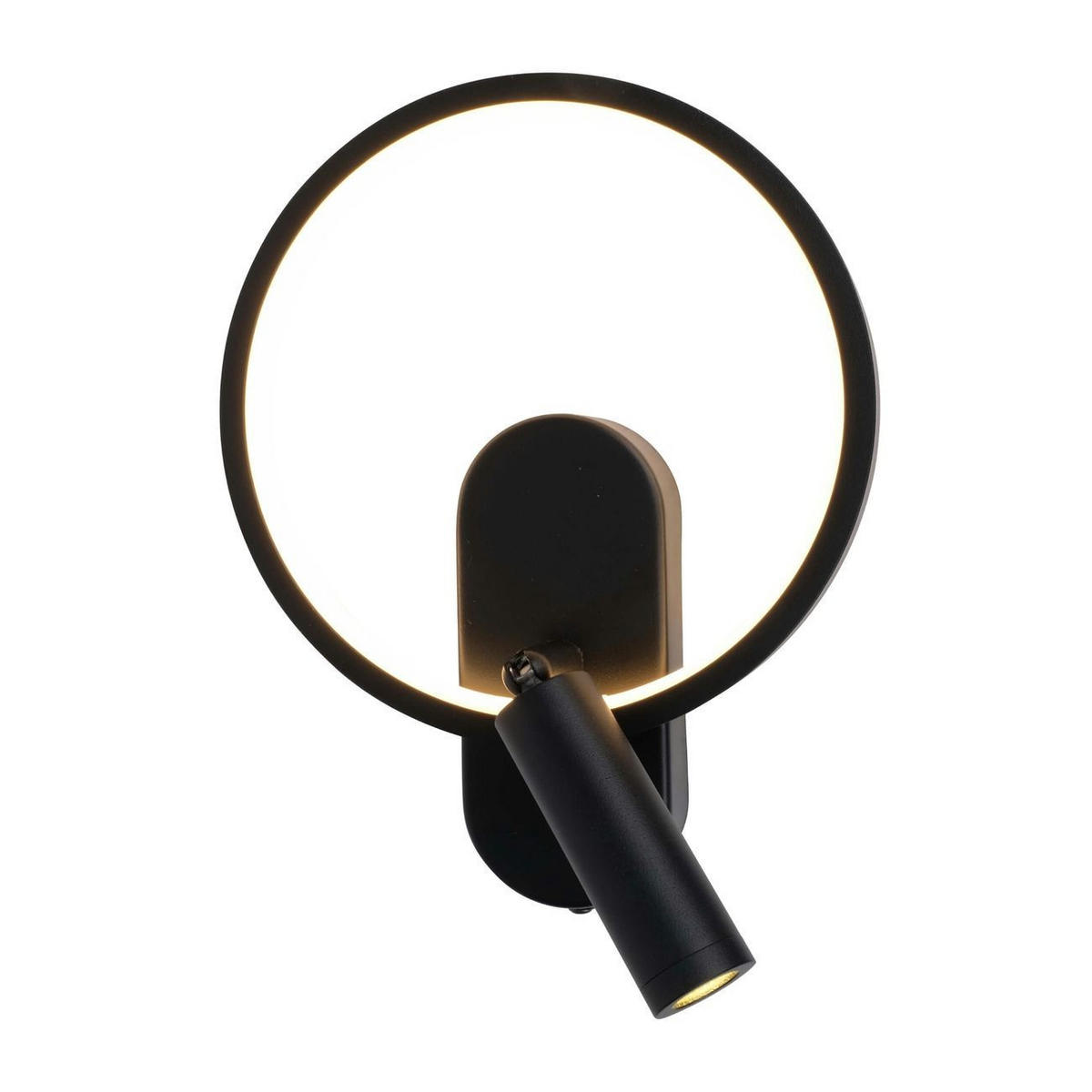 WANDLEUCHTE Lona, Schwarz, 25cm - Schwarz, Metall (18/25/18cm) - KOSILUM