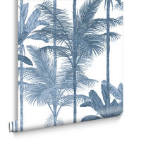 VLIESTAPETE - Dschungel Kobalt - Blau, Papier/Kunststoff (52/1005cm) - Graham & Brown
