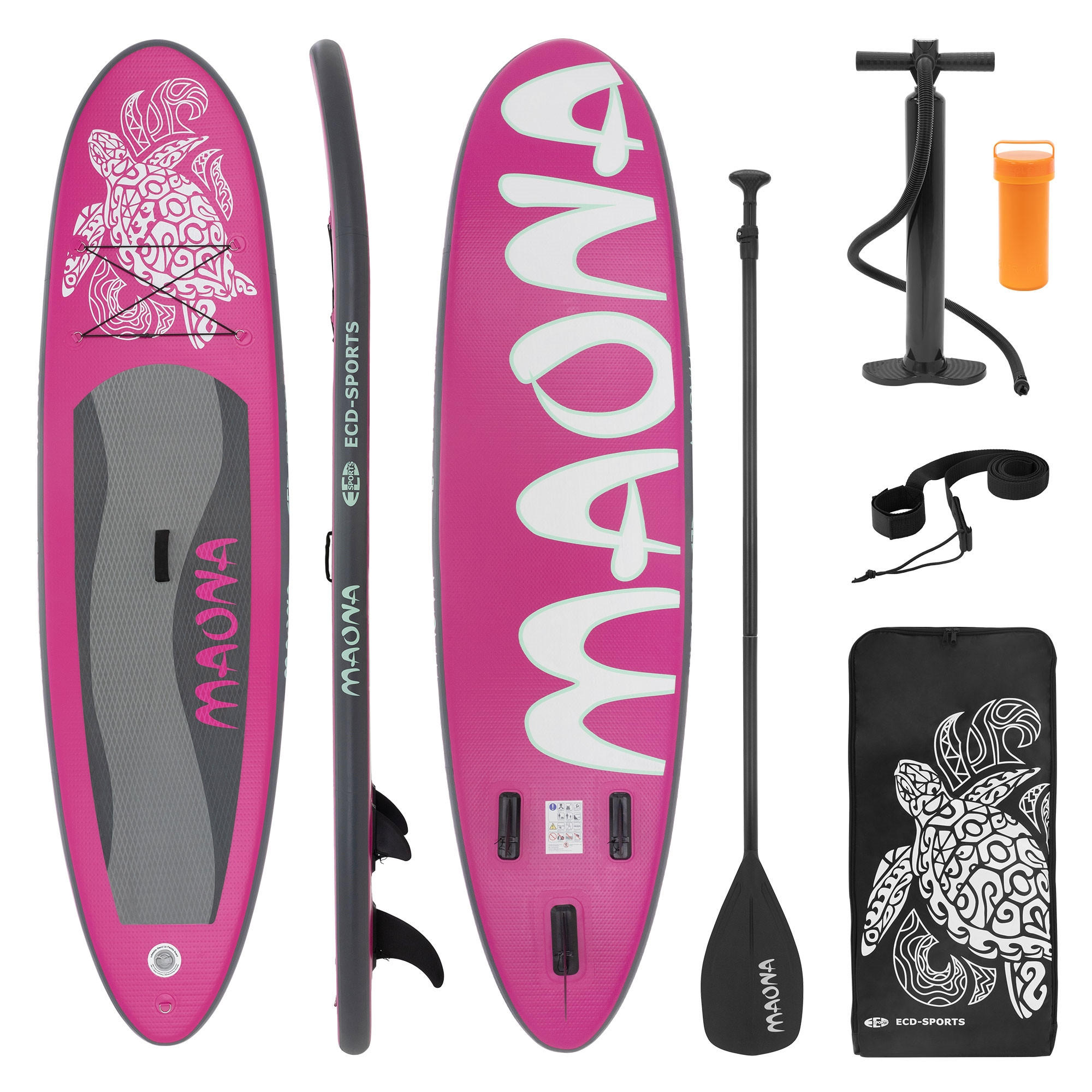 STAND UP PADDLE BOARD Maona Rosa - Pink, Kunststoff (308/76/10cm) - ECD-Germany