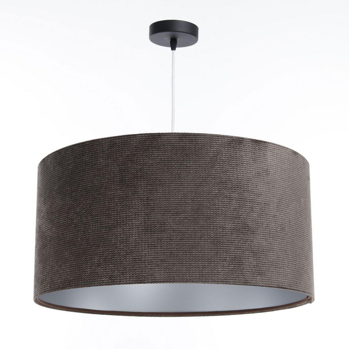 HÄNGELEUCHTE Silber 40/20 cm - Silberfarben/Braun, Kunststoff (40/0.4/20cm) - ONZENO