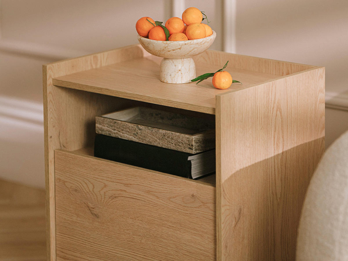 NACHTTISCH Japandi - Braun, Holzwerkstoff (53/60/38cm) - MIRJAN24