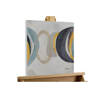 OLEJOMAĽBA 40/40 cm, Mesto a architektúra - sivá/béžová, drevo/textil (40/40cm) - KUNSTLOFT