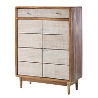 SCHUHKOMMODE - Akazie massiv - Akaziefarben, Holz (90/120/40cm) - home24