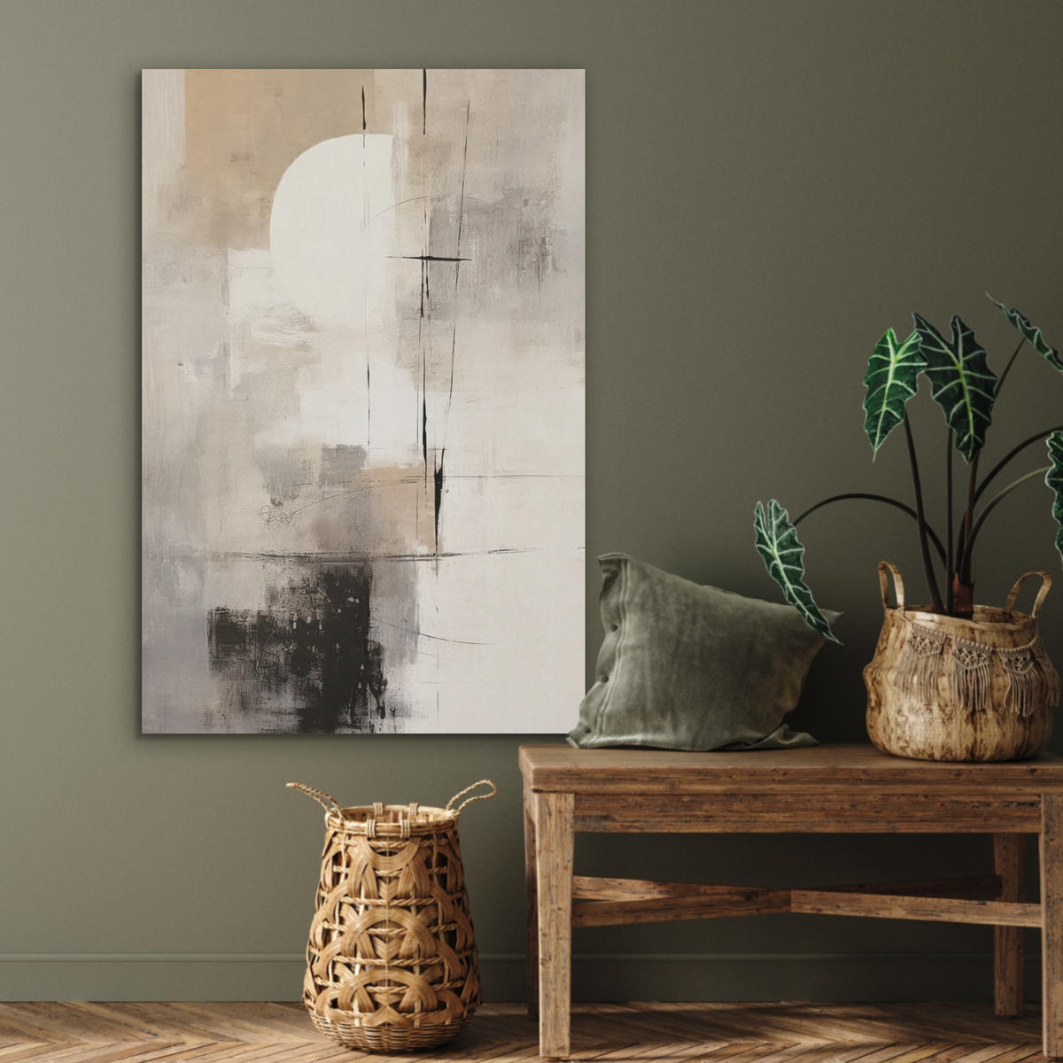 AKUSTIKBILD Abstrakt - Kunst - Grau Wanddeko 60x90 cm - Hellgrau, Kunststoff (60/90/0.9cm) - MuchoWow