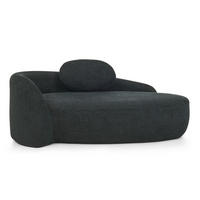SOFA aus Teddy-Stoff mit Kissen Schwarz - Schwarz, Kunststoff (38/24.5/67cm) - Meubliv