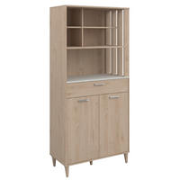 KÜCHENBUFFET Gala 11 in Jackson Eiche und Beton Optik Küchenschrank - Braun, Holzwerkstoff (80/200/120cm)