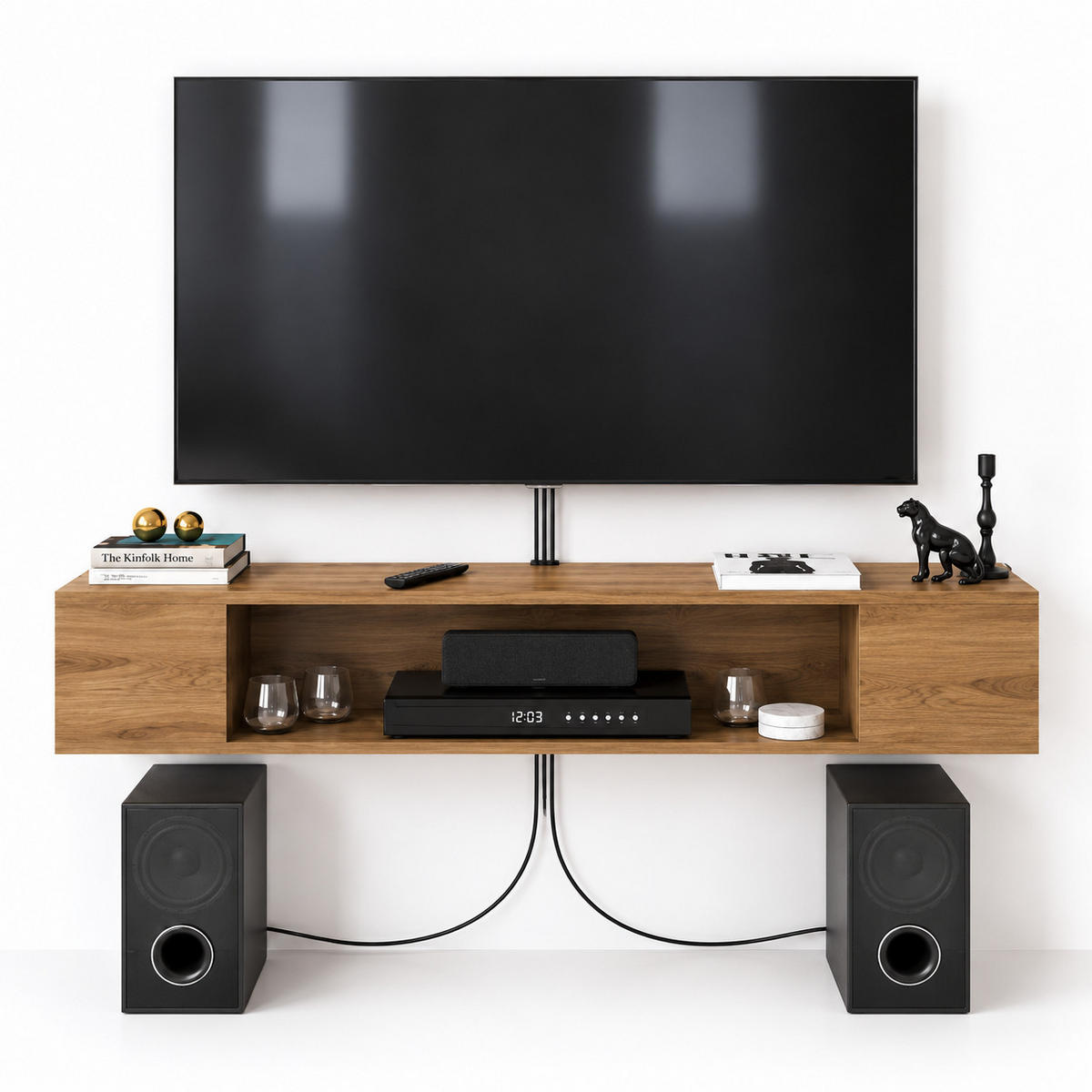 TV-ELEMENT Peti Eiche - Walnussfarben, Holzwerkstoff (135/23/35.2cm)