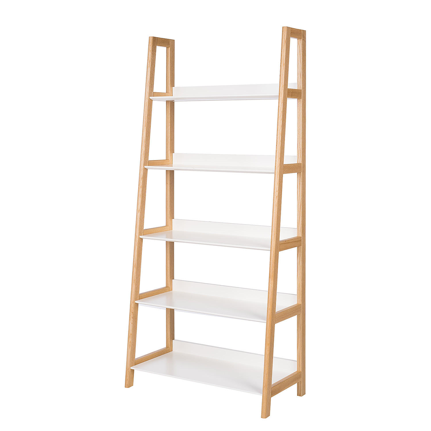 LEITERREGAL - Weiß, Holzwerkstoff (80/180/40cm) - home24