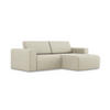 ECKSOFA Rechts Strukturstoff Stoff Beige - Beige/Creme, Kunststoff/Textil (224/167cm) - Makamii