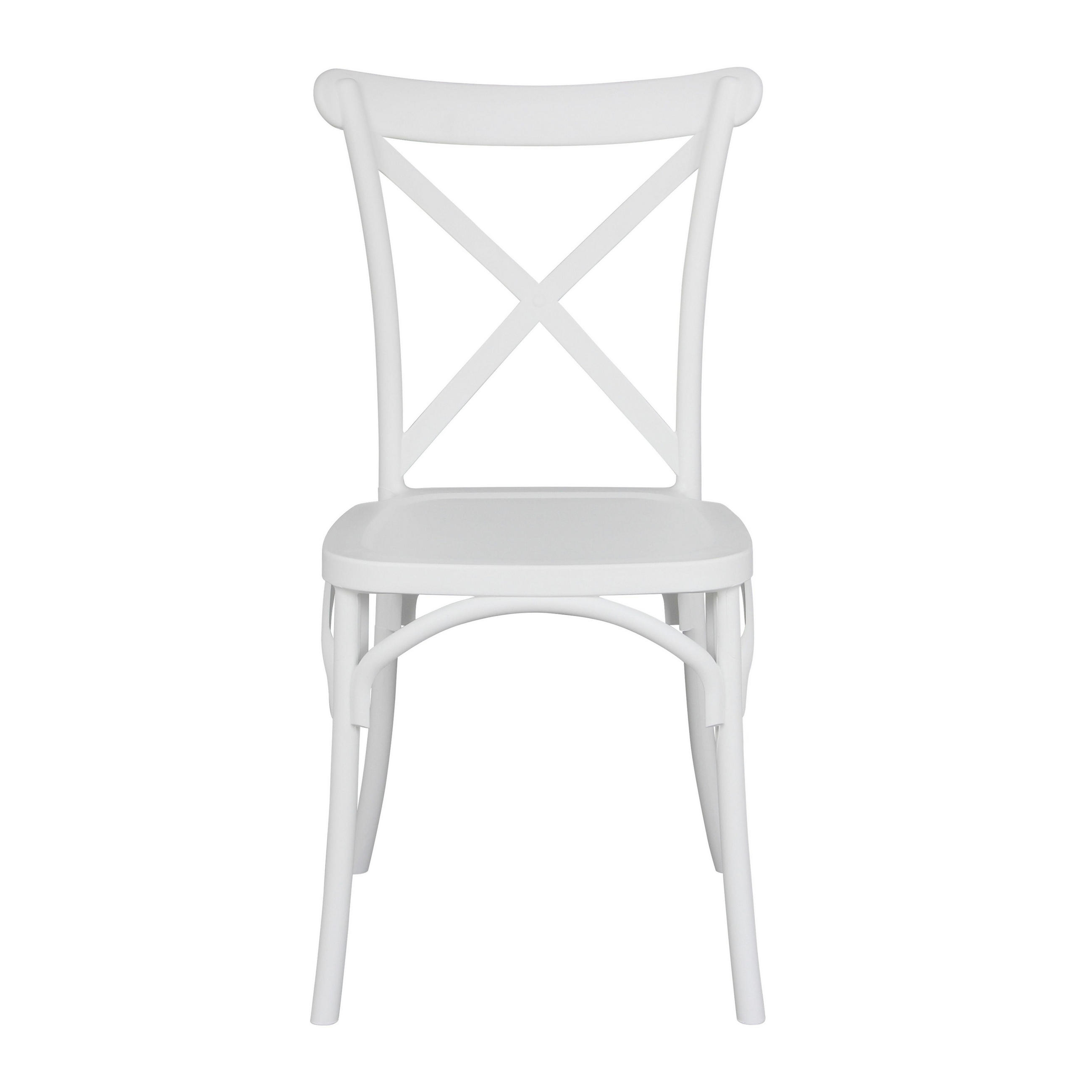 GARTENSTUHL, Weiß - Weiß, Kunststoff (54/49cm) - Oviala