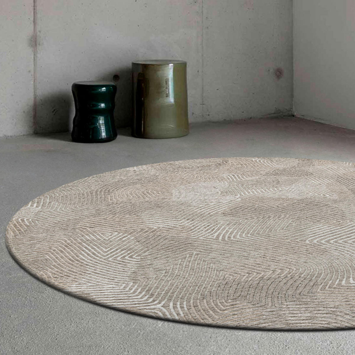 TEPPICH Shell Beige Meditation Coral 240/240 cm - Beige, Textil (240/240cm) - Louis De Poortere