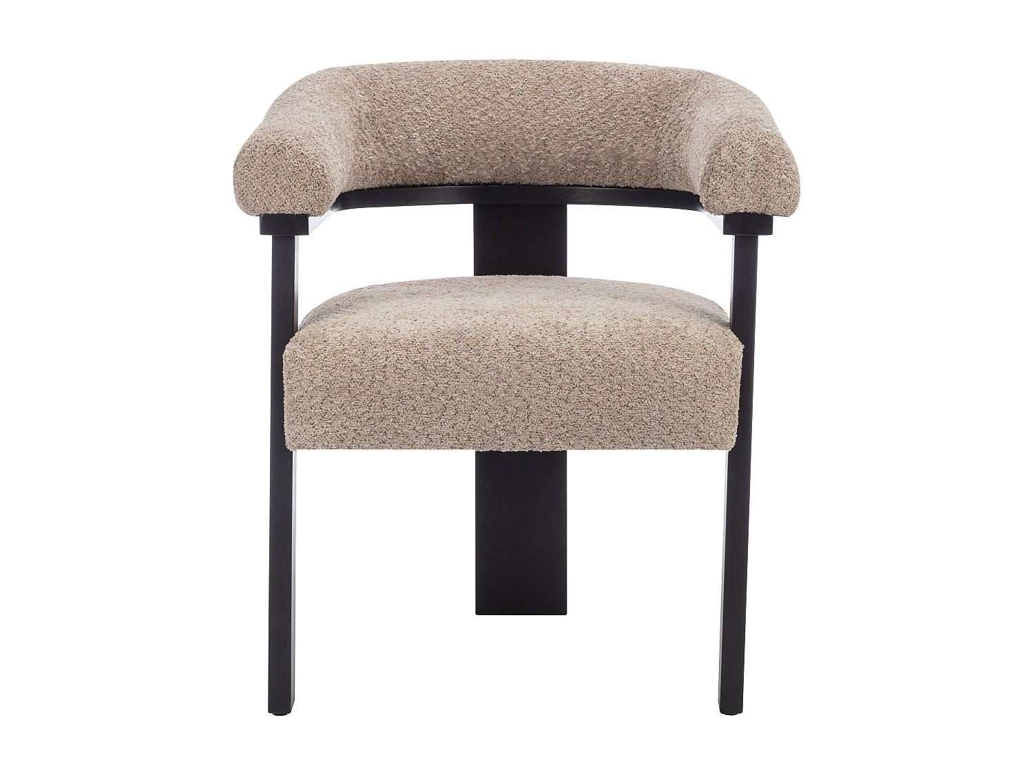 STUHL - 64 cmcm x 60 cmcm - Stoff - Schwarz, Taupe - LIVELIA - Ecru, Textil (64/78/60cm) - Vente-Unique