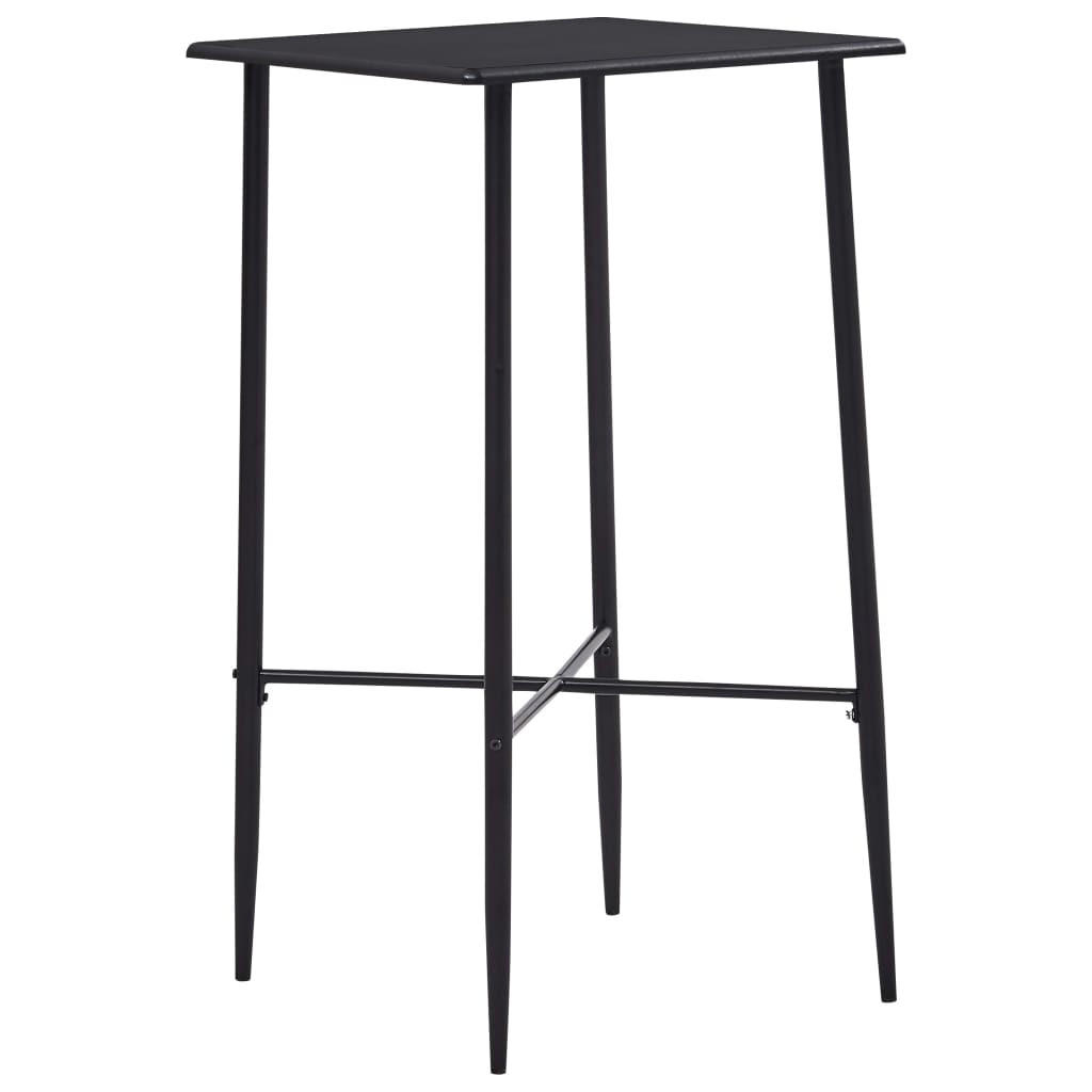 vidaXL Bartisch Schwarz 60x110x60 cm