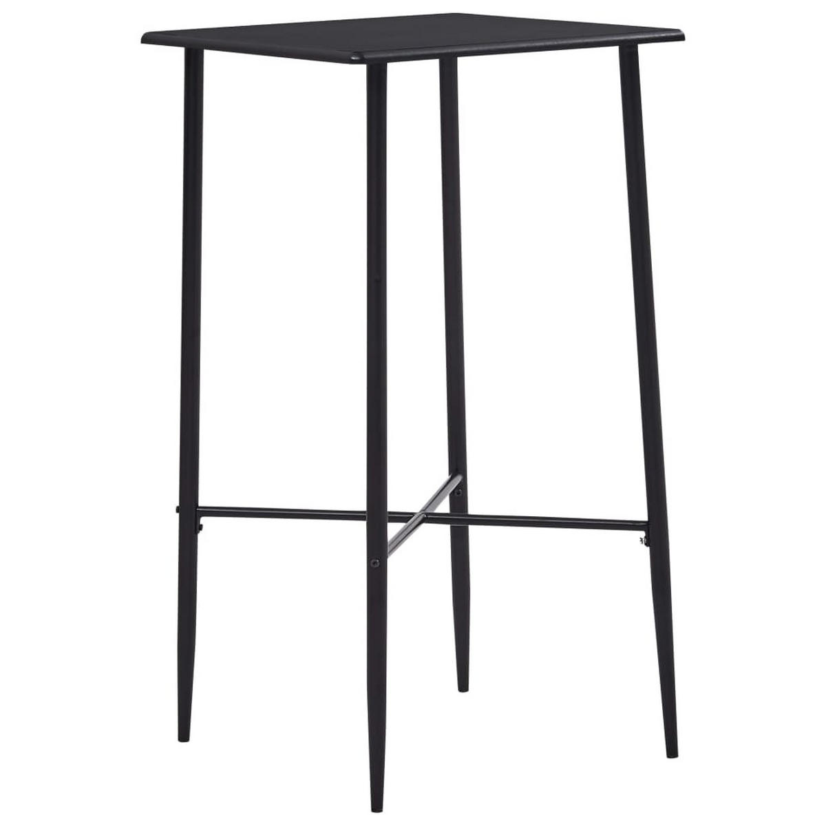 BARTISCH Industrial-Stil 60/60/111 cm aus Mdf Schwarz Quadratisch - Schwarz, Holzwerkstoff (60/60/110cm) - vidaXL