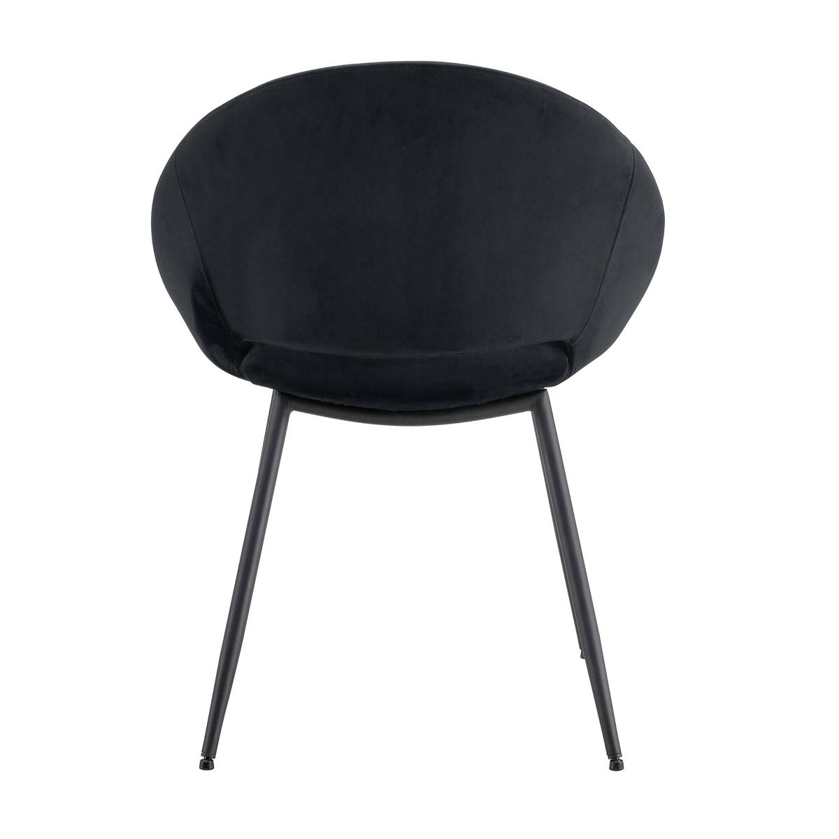 STÜHLE 2-tlg., Schwarz - Schwarz, Textil (61/81/60cm) - Oviala