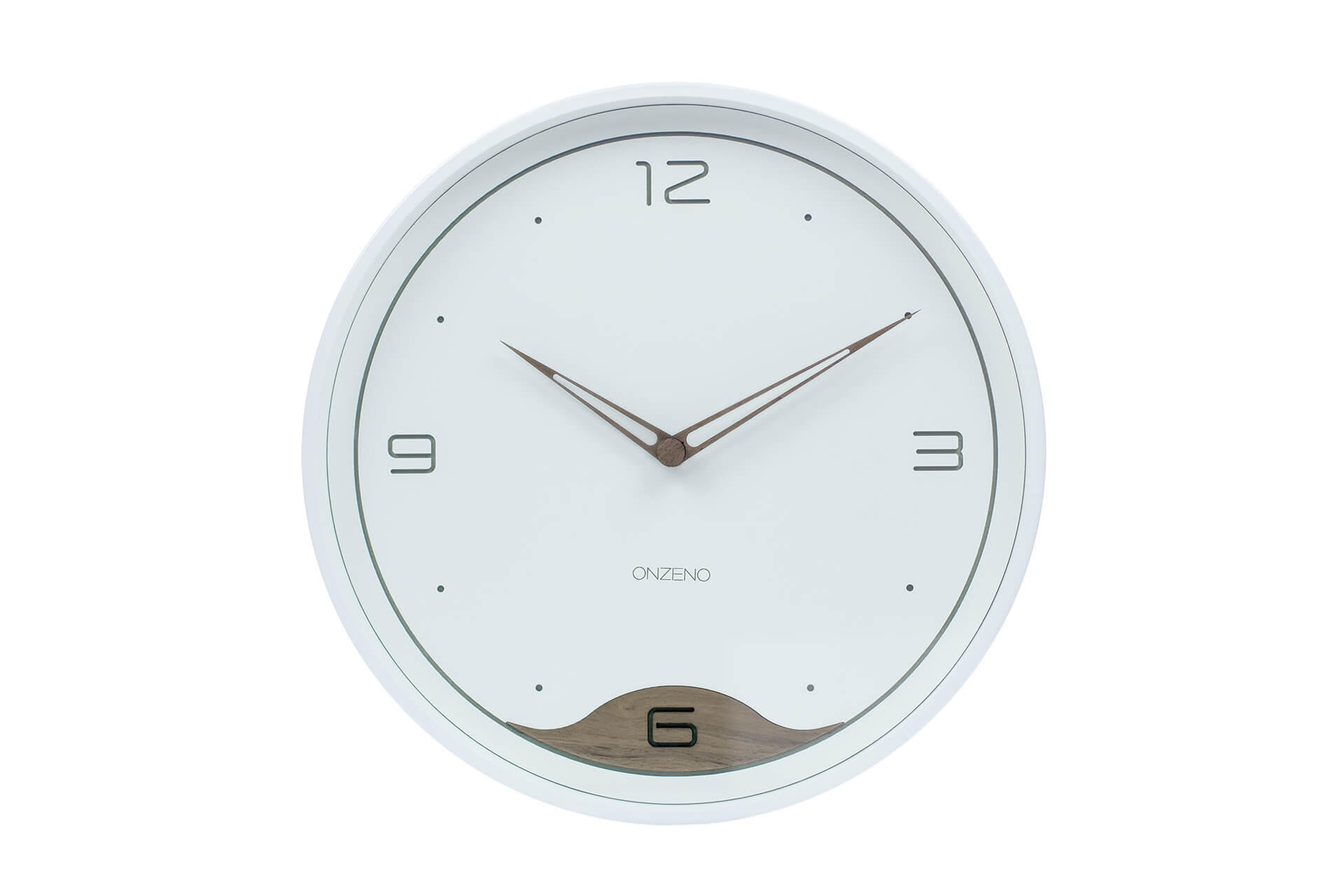 WANDUHR Design Weiß 31/31 cm - Weiß, Holzwerkstoff (1.14/30.5/4cm) - ONZENO