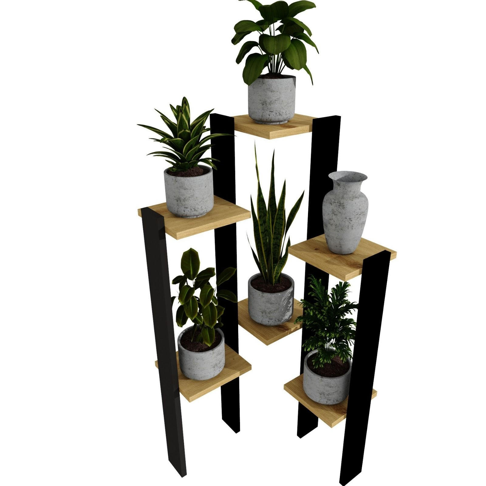 BLUMENSTÄNDER M6 - Eiche Artisan, Holzwerkstoff (49/108/48cm) - RAUMHIRSCH FURNITURE