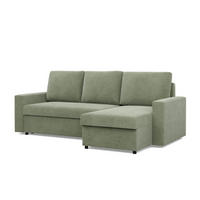 ECKSOFA MIT SCHLAFFUNKTION NEO, Cord - Grün - Hellgrün, Textil (231/140cm) - Mebligo