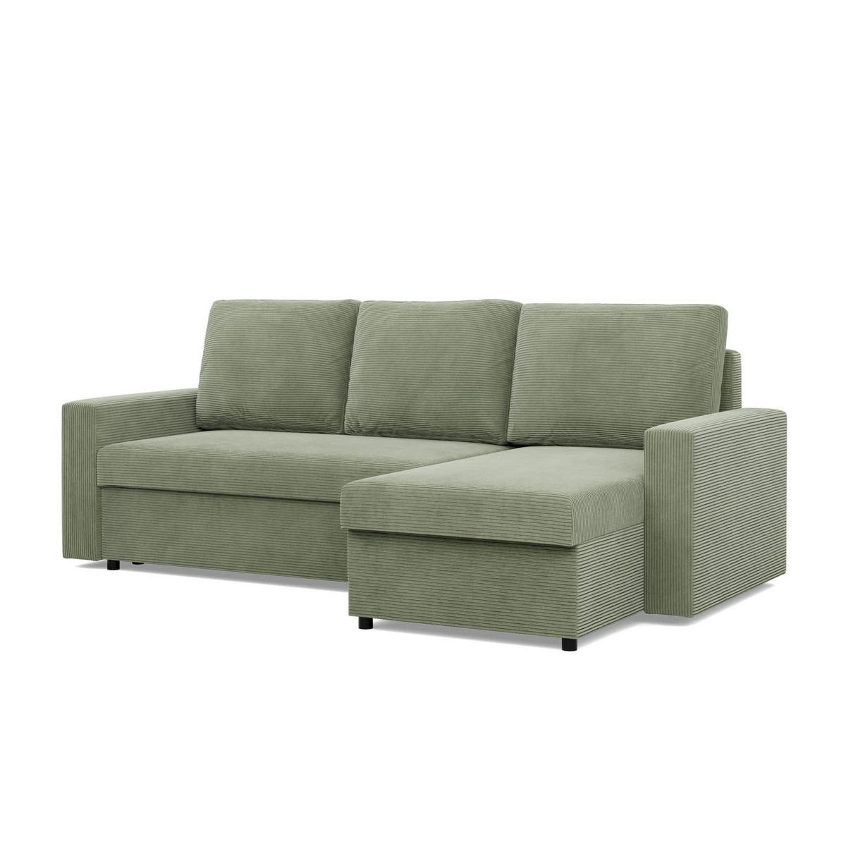 ECKSOFA MIT SCHLAFFUNKTION NEO, Cord - Grün - Hellgrün, Textil (231/140cm) - Mebligo