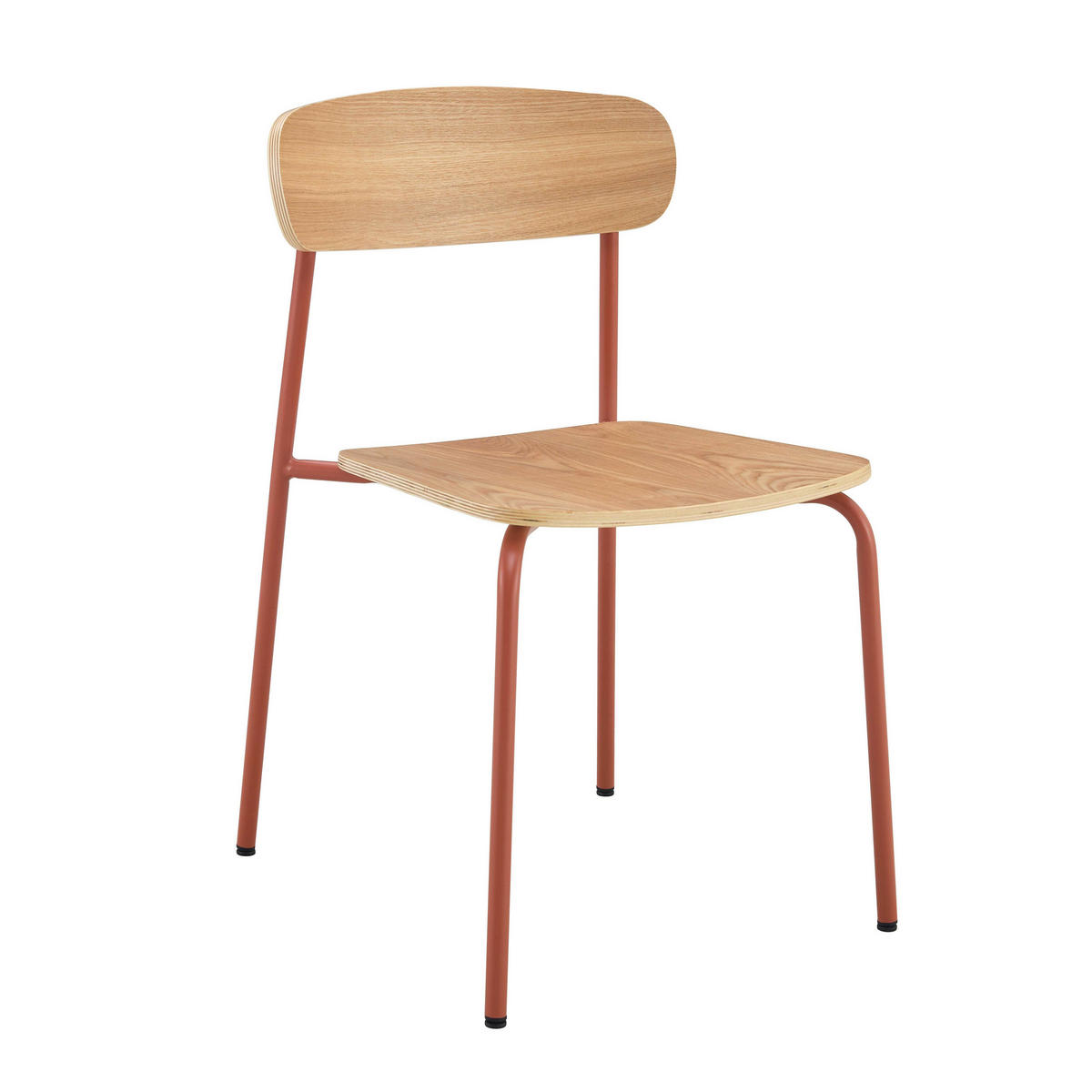 STUHL 2-tlg., Orange - Orange, Metall (46/78/52cm) - Oviala