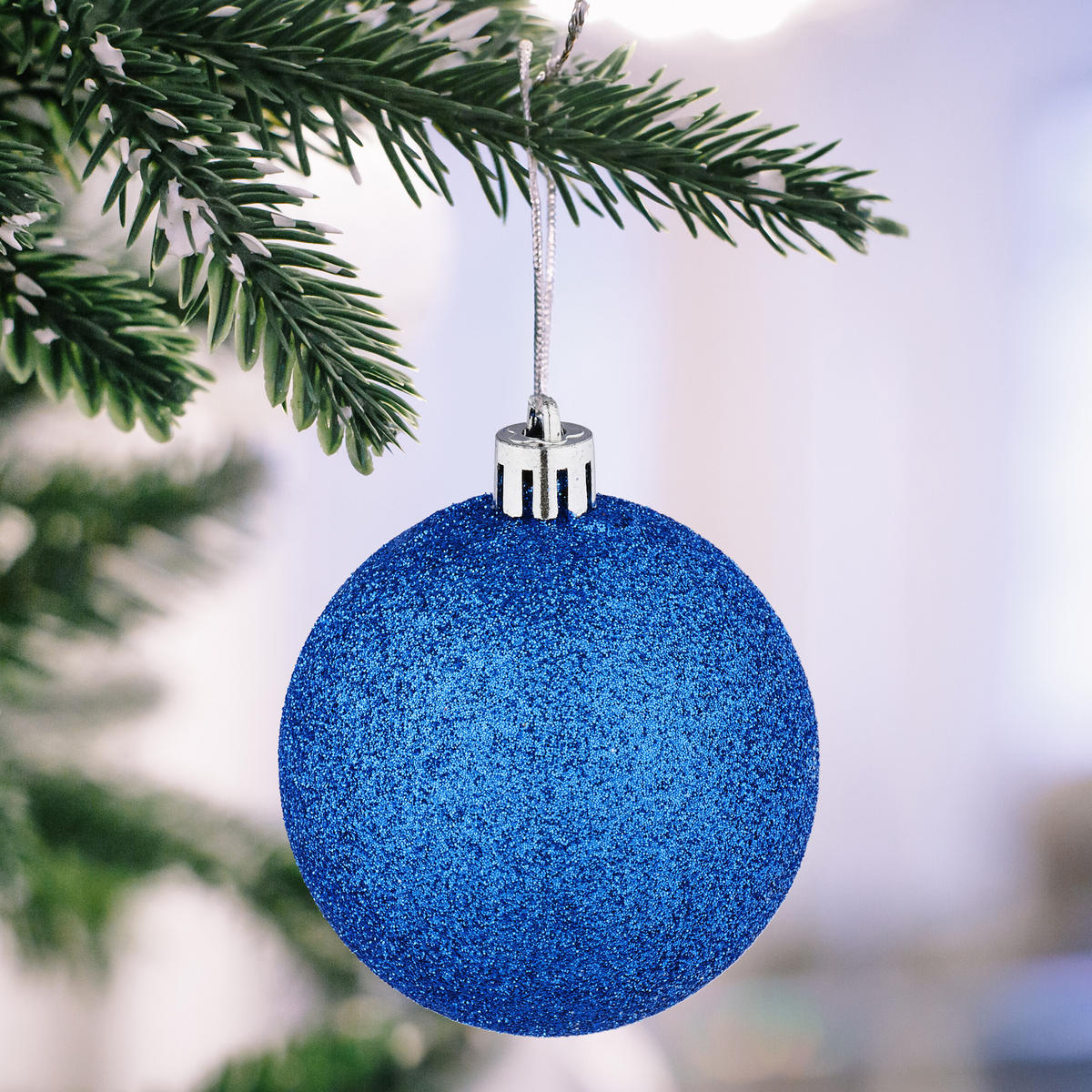 72-TLG.WEIHNACHTSKUGELN-SET - Blau, Kunststoff (38/24/12cm) - Relaxdays