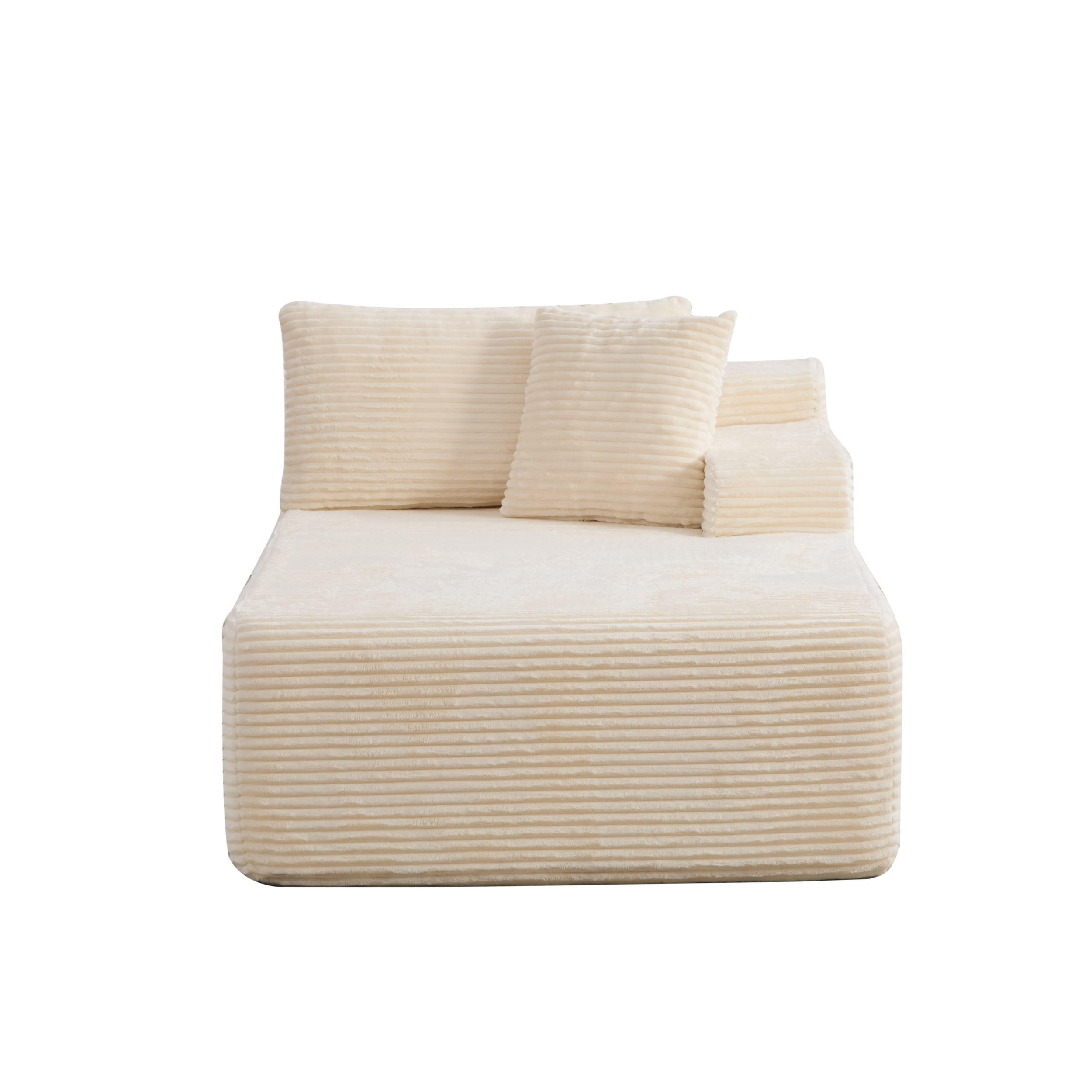 SOFAELEMENT 174/100/74.5 cm Elfenbein mit rutschfestem Boden - Ecru, Textil (100/74.5/174cm) - Oxeza