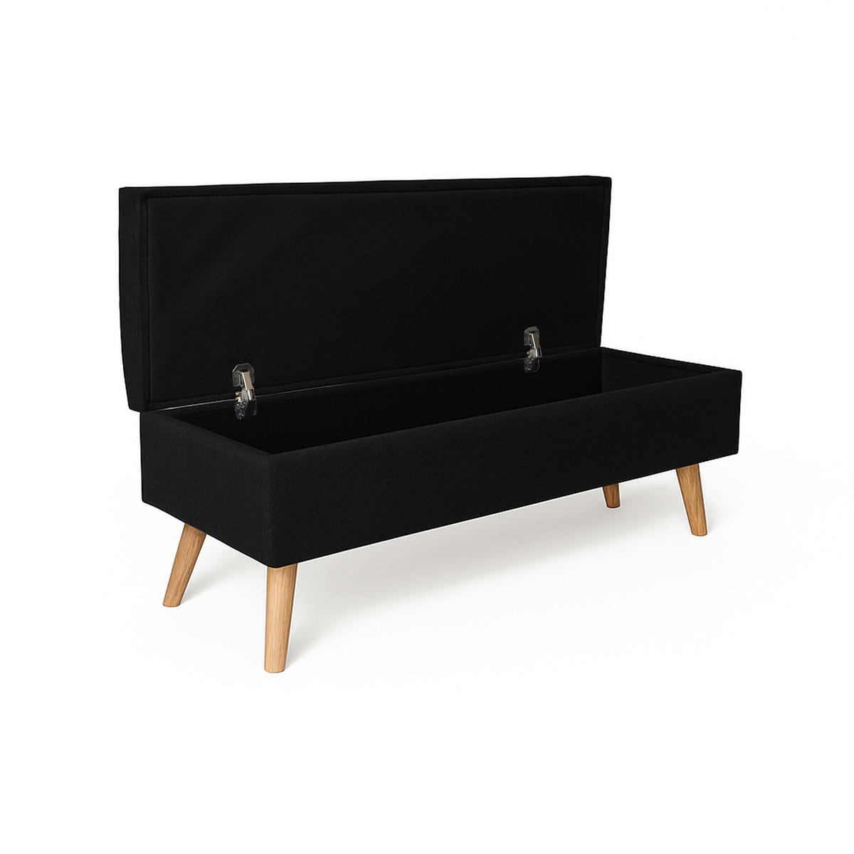 SITZBANK - Schwarz, Holz/Holzwerkstoff (110/40/40cm) - Relaxdays