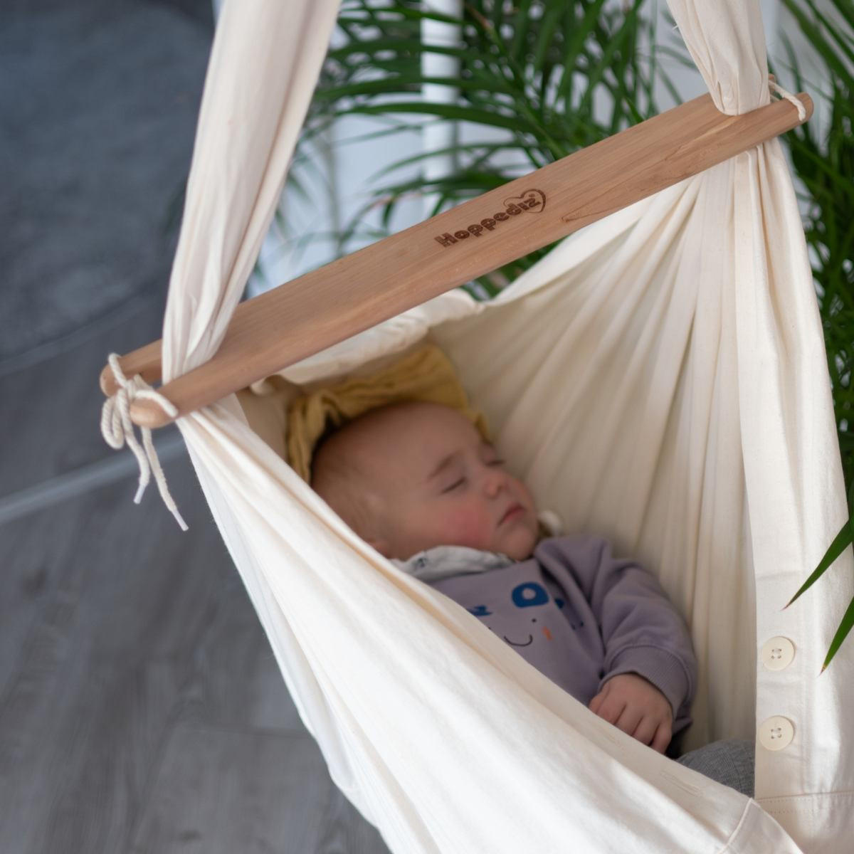 FEDERWIEGE Komplett-Set Baby-Federwiege - Naturfarben, Textil (30/70/70cm) - Hoppediz