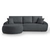 ECKSOFA Teddy L Graphit, Bouclé-Stoff, links - Schwarz/Graphitfarben, Textil (270/170cm) - Beautysofa