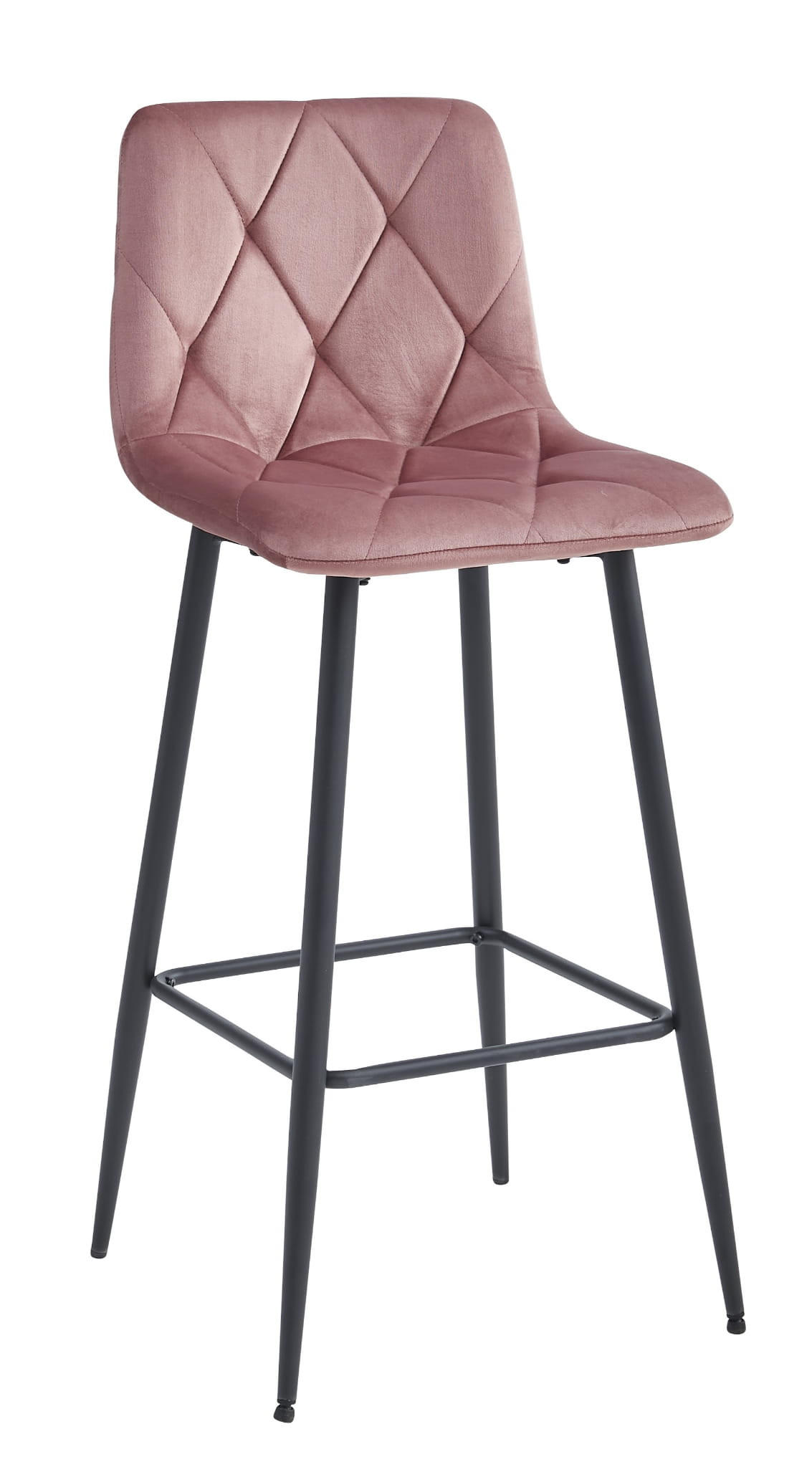 BARHOCKER KODA dunkelrosa Sitz, schwarze Basis - Dunkelrosa/Schwarz, Textil (43.5/104/32.5cm) - Valora