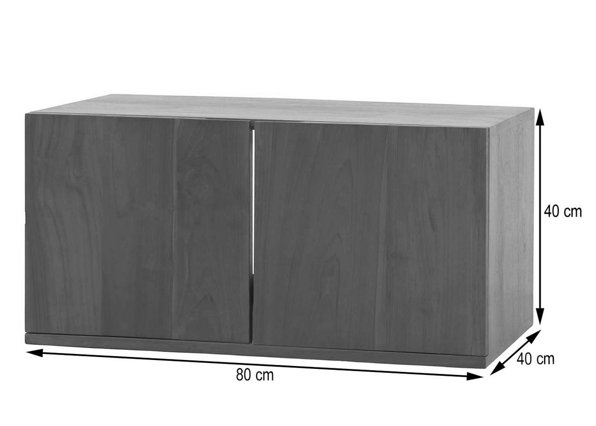 WASCHBECKENUNTERSCHRANK Braun - Braun, Holz (80/40/40cm) - MCW