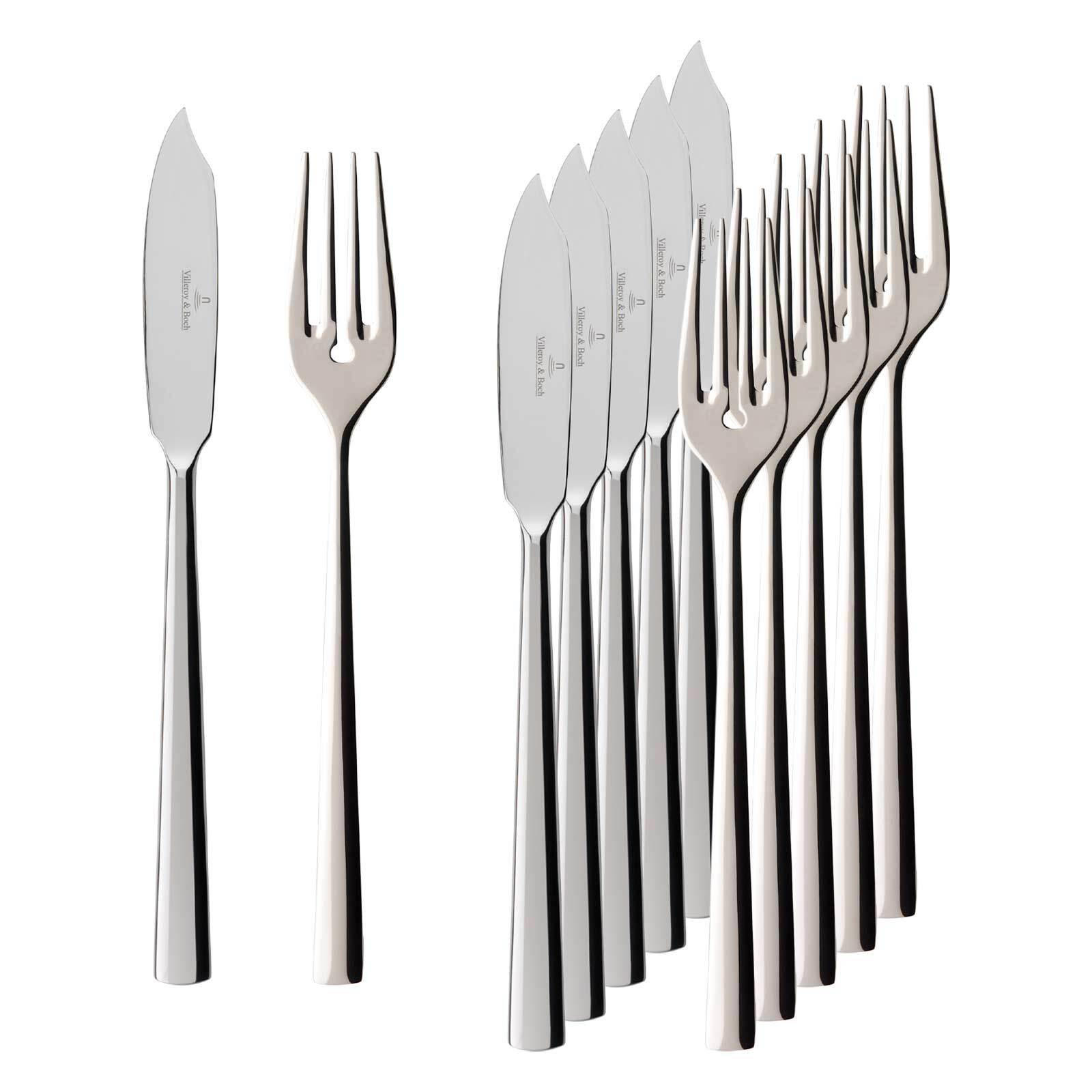 FISCHBESTECK Piemont silber 6er Set - Silberfarben, Metall - Villeroy & Boch