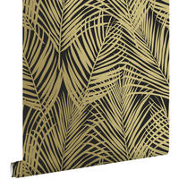 TAPETE Palmenblätter 53 cm x 10.05 m - Schwarz, Papier (53/1000cm) - ESTAhome
