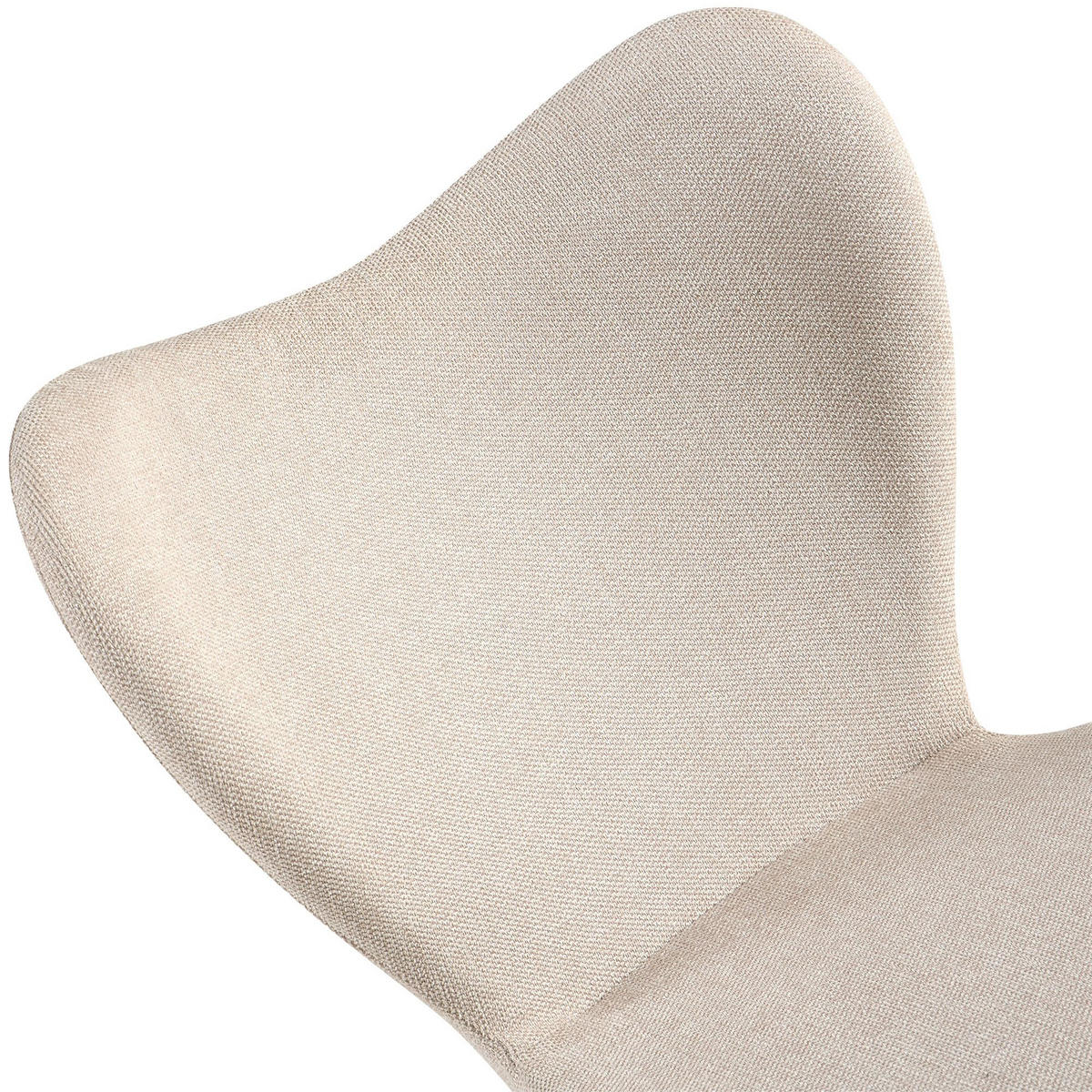 ESSZIMMERSTUHL Stoff Creme - Creme/Schwarz, Textil/Metall (50/80/58cm) - CLP