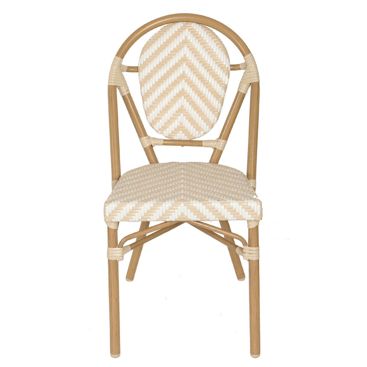 GARTENSTUHL, Beige - Beige, Metall (55/89/46cm) - Oviala