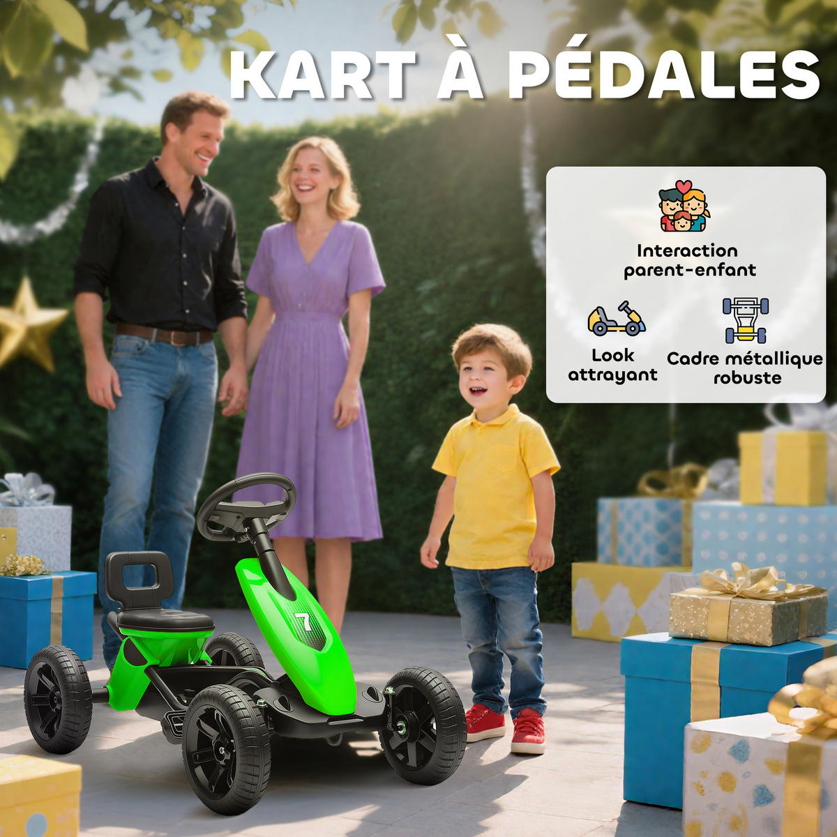 TRETKART DE-13060 leise EVA-Rollen Grün - Grün, Kunststoff (85.5/49/57cm) - ComfortXL
