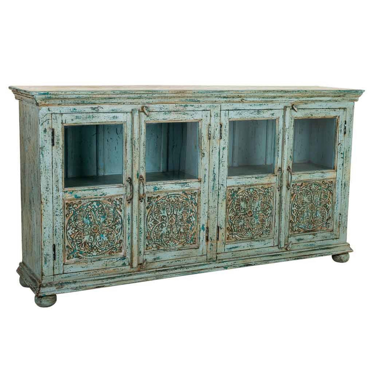 SIDEBOARD aus Holz 170x40x90 blauem - Blau, Holz (170/90/40cm) - Wanderlust