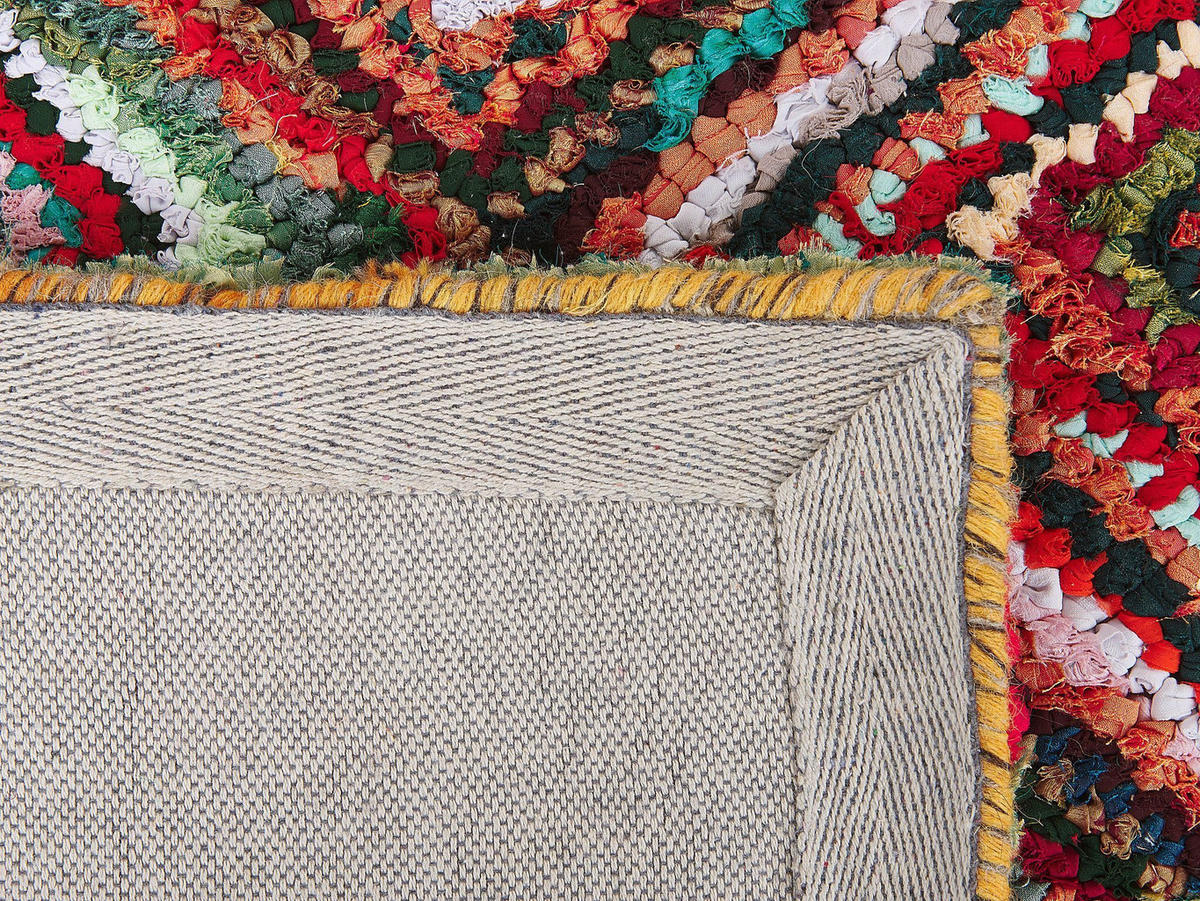 TEPPICH geflochten Kaiseri 200/140 cm - Multicolor, Textil (140/200cm) - Beliani