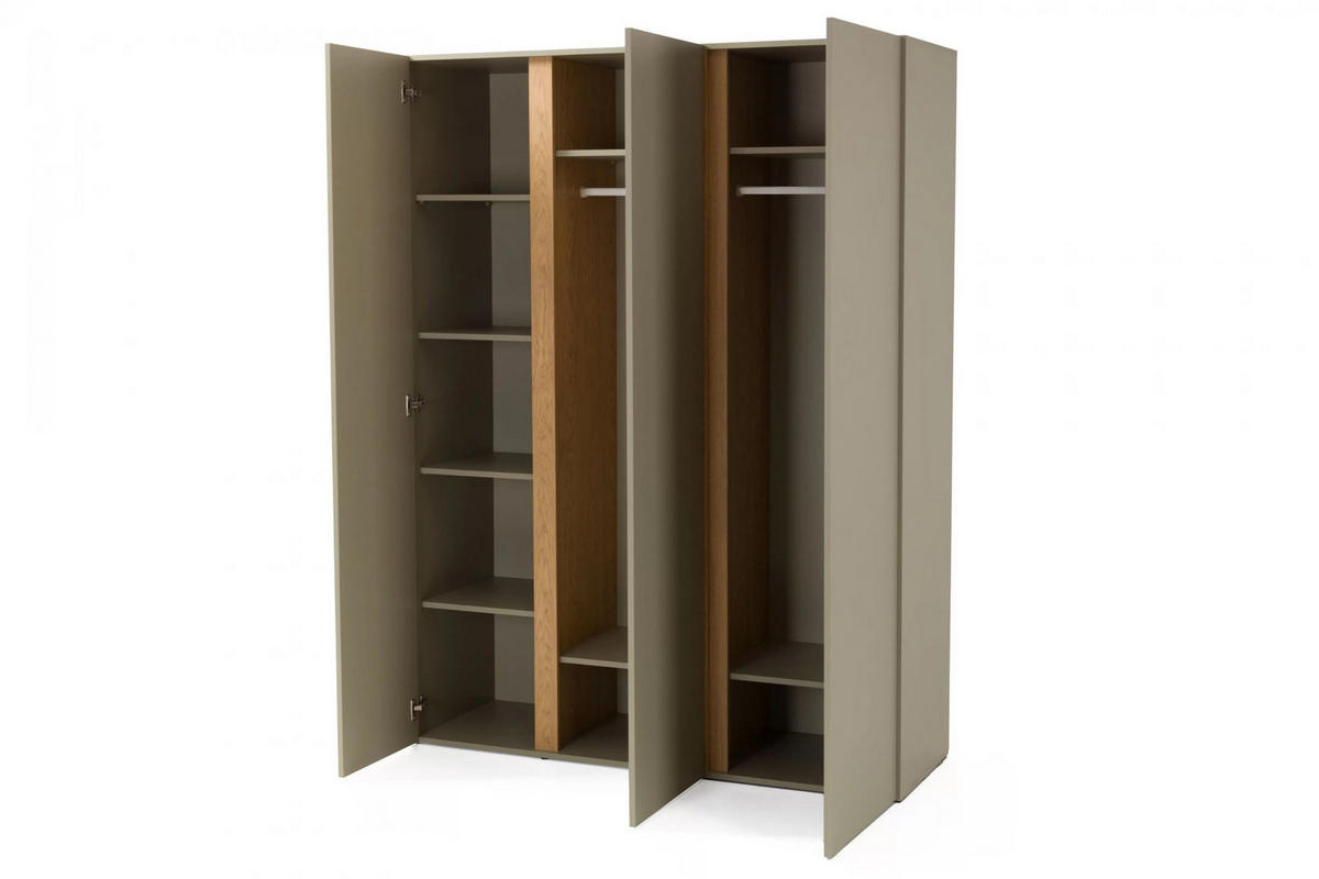 KINDERKLEIDERSCHRANK LIBU 01 dreitürig 145/50/195 in Eukalyptus / Baltic Düne Eiche - Alteiche/Eukalyptusholzfarben, Holzwerkstoff (145/195/50cm) - Deine Möbel 24