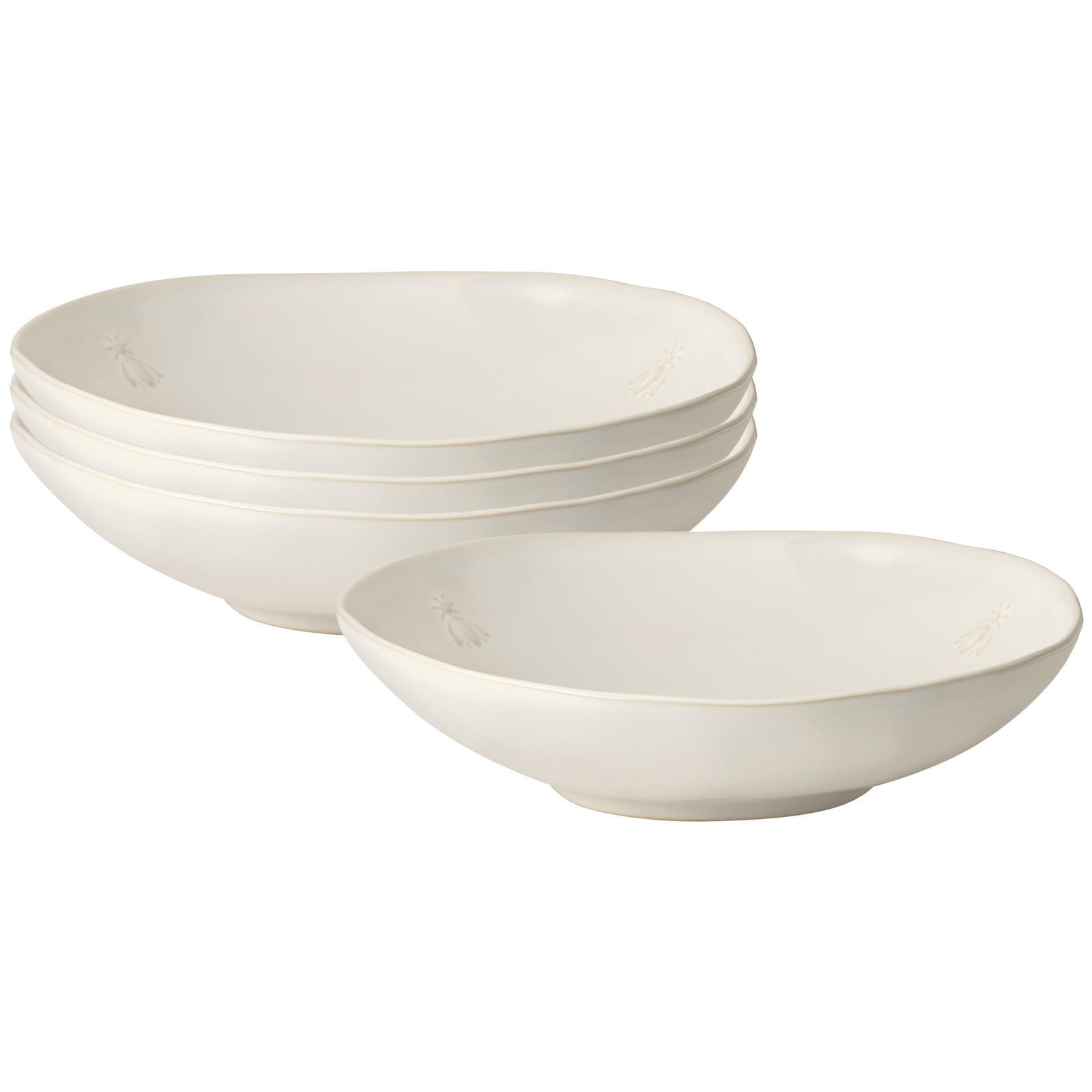 PASTATELLER Biene natur ø 23 cm 4er Set - Naturfarben, Keramik (23cm) - La Rochère