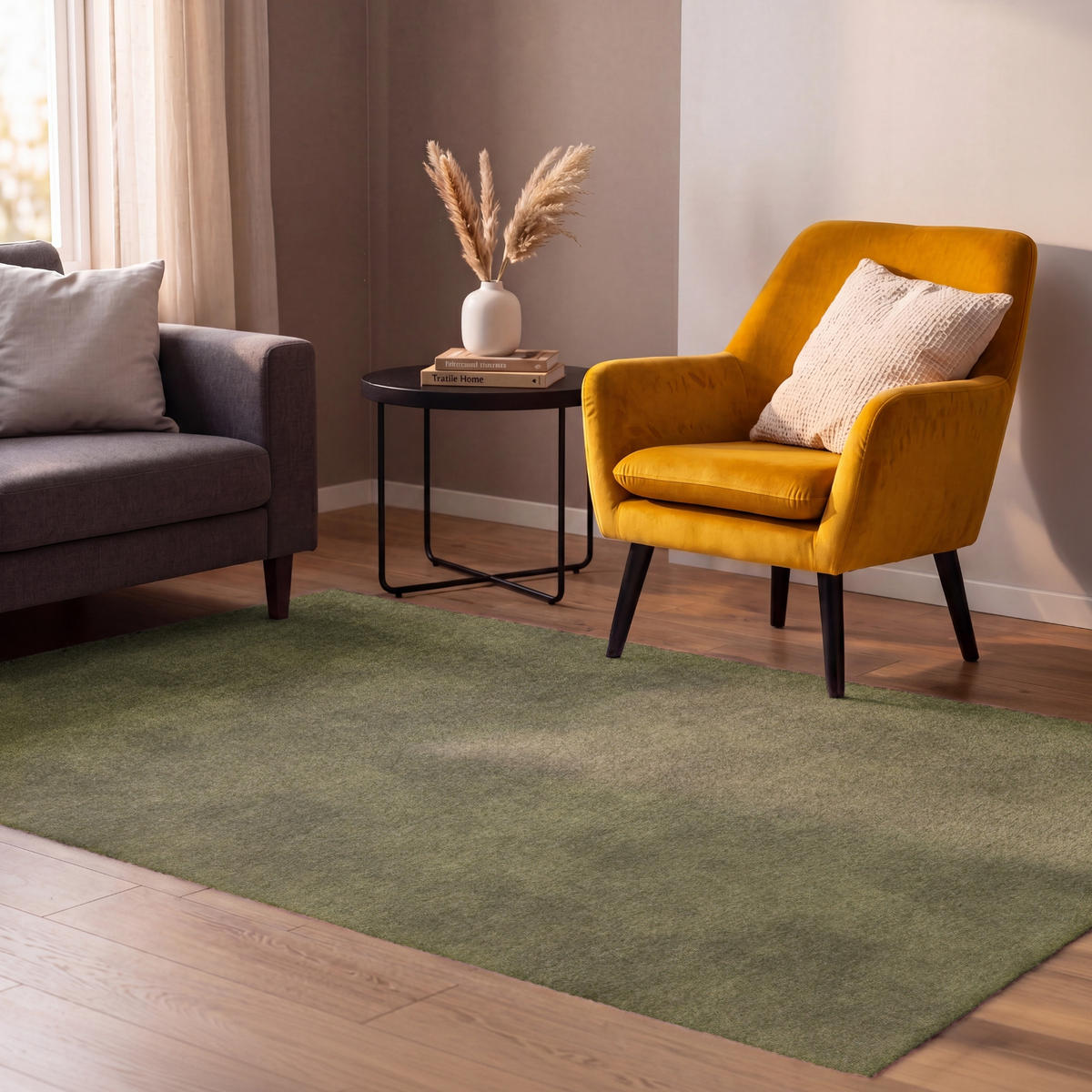 KOBERCE - Textúra - abstraktná - zelená - 90x150 cm - olivovozelená, textil/plast (90/0.4cm) - OnlyWow